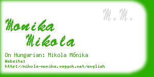 monika mikola business card