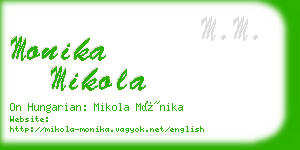 monika mikola business card